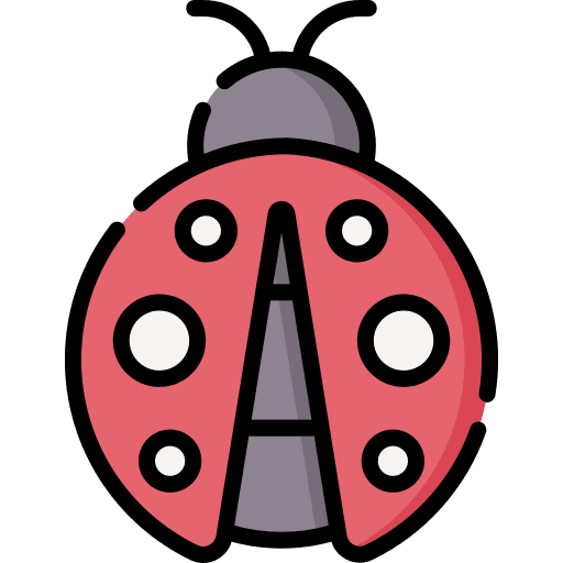 Ladybug garden springtime insect icon