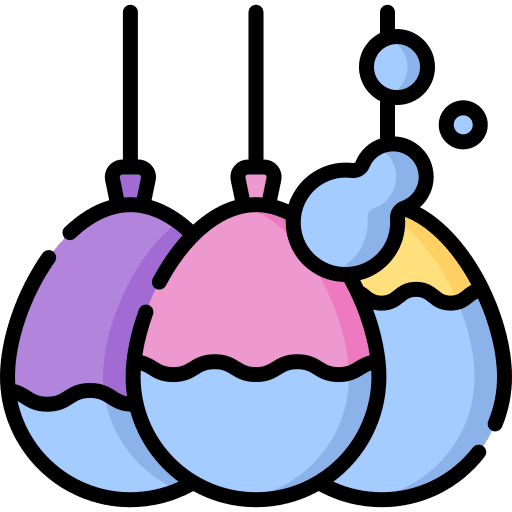 Water balloons spring summer birthday and party icon