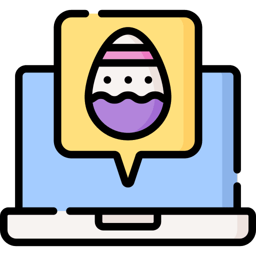 Easter celebration message online icon