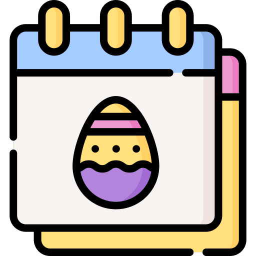 Easter day date event schedule icon