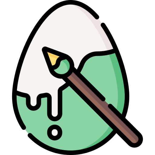 Egg painting paint brush holidays easter icon