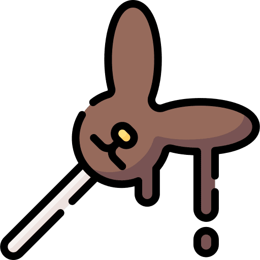 Bunny food and restaurant chocolate candy icon