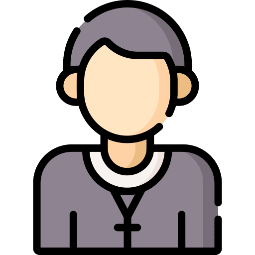 Priest user christian black hair icon