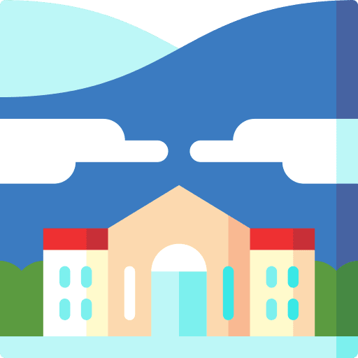 Resort countryside lodge architecture and city icon