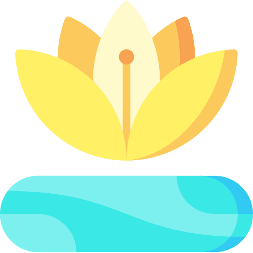 Spa beauty lotus flower stones icon