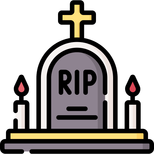 Tombstone cross cultures tombstone icon