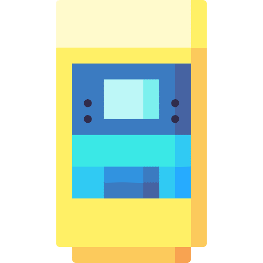 Atm machine money withdrawal business and finance machine icon