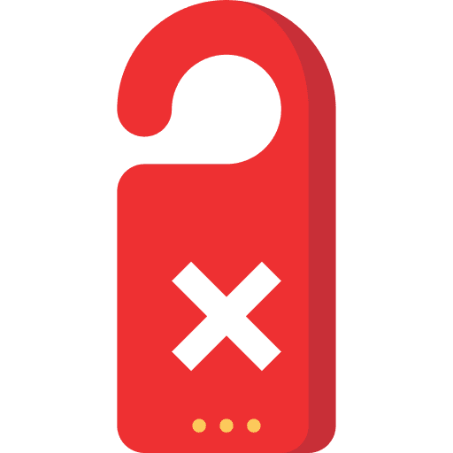 Do not disturb hanger door sign do not disturb icon