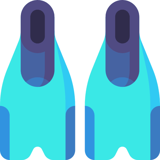 Fins flippers fins travel icon