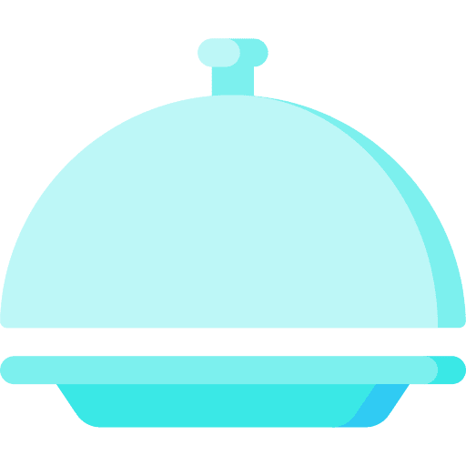 Room service tray holidays hotel icon