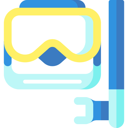 Snorkel holidays diving mask sea icon