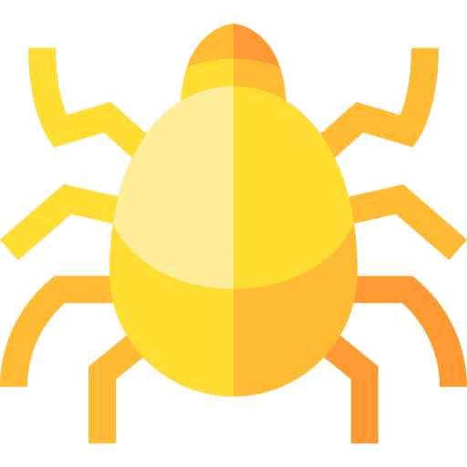 Mite bite parasite bugs icon