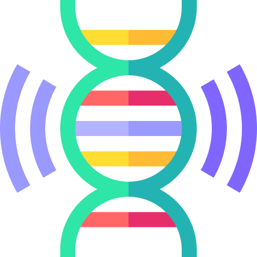 Genetics science education healthcare and medical icon