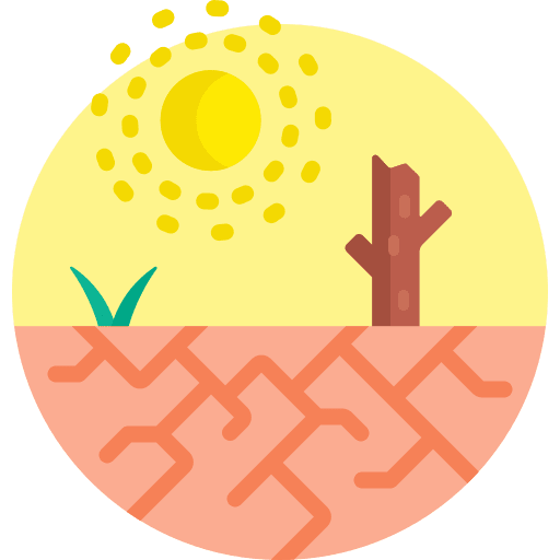 Drought nature ecology and environment natural disaster icon