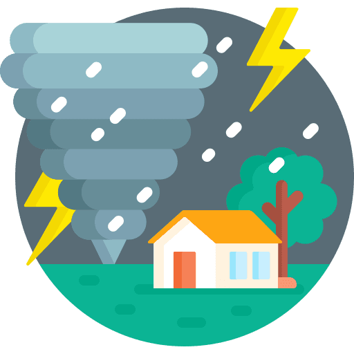 Extreme weather climate change ecology and environment greenhouse effect icon