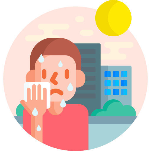 Extreme weather man ecology and environment global warming icon