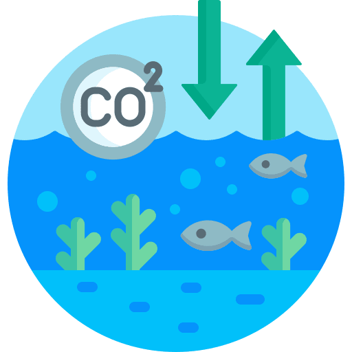 Ocean acidification ocean acidification sea co2 icon