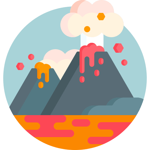Volcanic ecology and environment volcano mountain icon