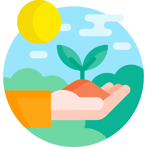 Forestation forest sprout hand icon