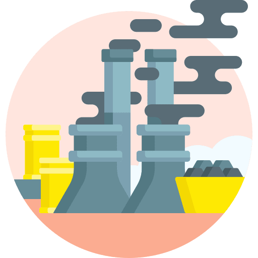 Fossil fuel industrial coal industry icon