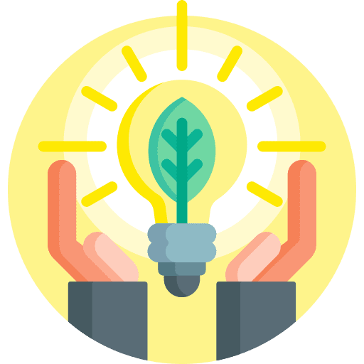 Green energy ecology and environment innovative light bulb icon