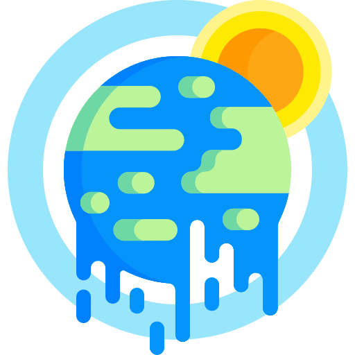 Melting melting ecology and environment global warming icon