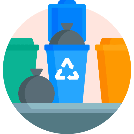 Trash recycle waste rubbish icon