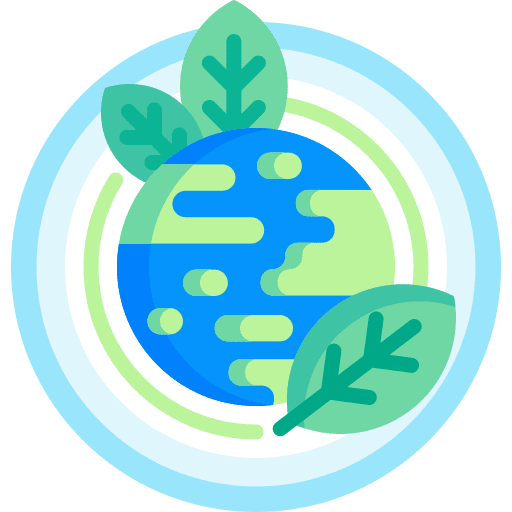Green planet leaves ecology and environment planet earth icon