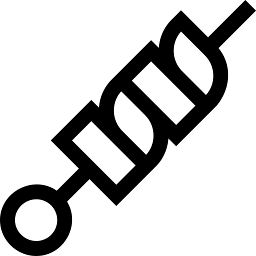 Skewer meat food and restaurant vegetable icon