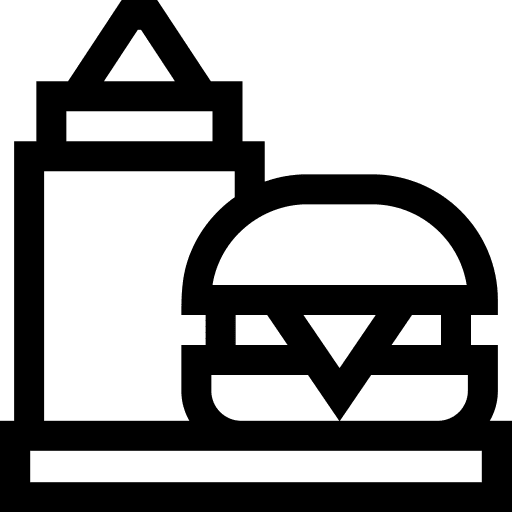 Hamburger ketchup burger sandwich icon