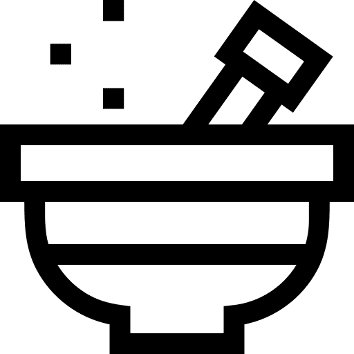 Mortar food and restaurant mortar cooking icon