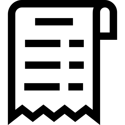 Bill invoice receipt payment icon