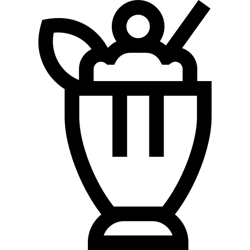 Milkshake berry cream beverage icon