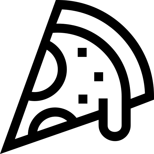 Pizza dough salami cheese icon