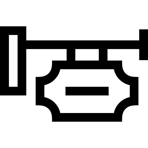 Placard hanging store sign signboard icon