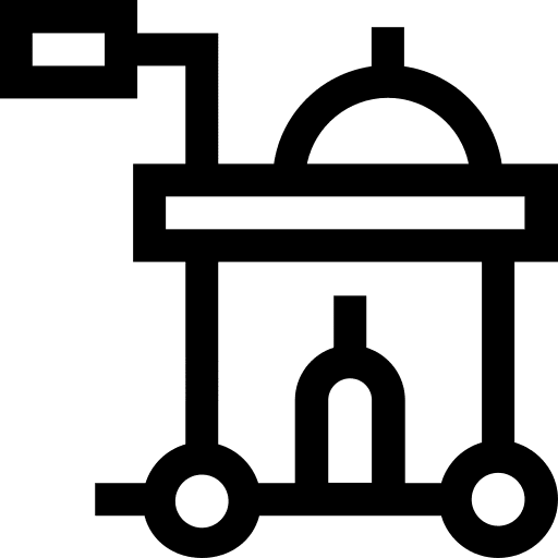 Serving cart serving cart food service restaurant icon