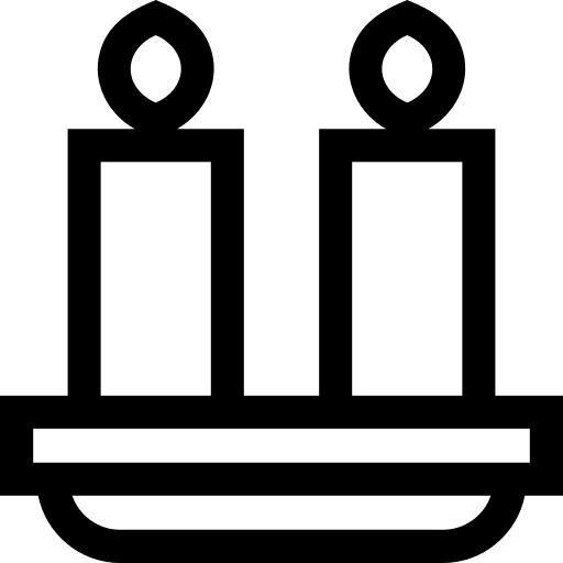 Candle decoration flame burning icon