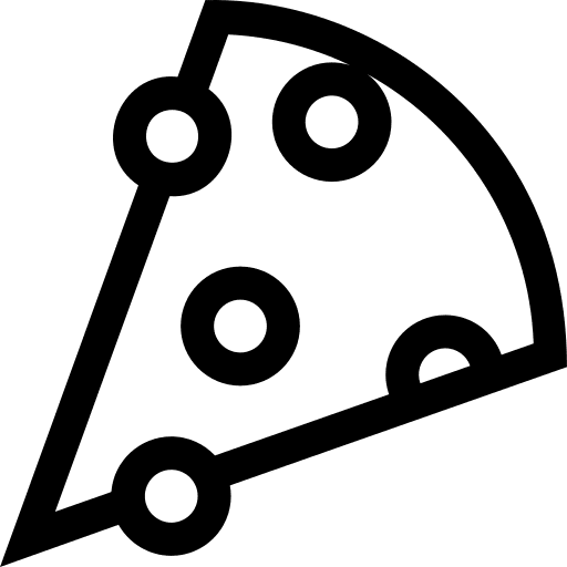 Cheese food and restaurant piece cheese icon