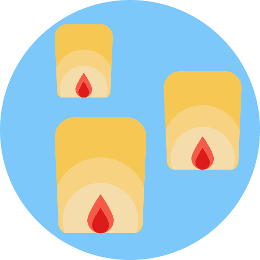 Sky lantern fire festival paper lantern icon