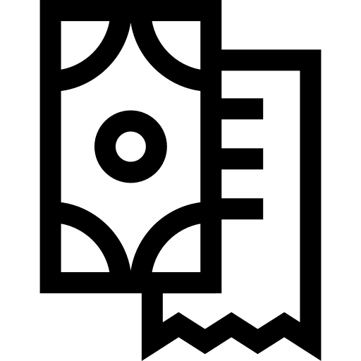Tip banknote commerce invoice icon