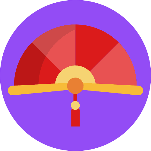 Fan fan chinese decorations icon