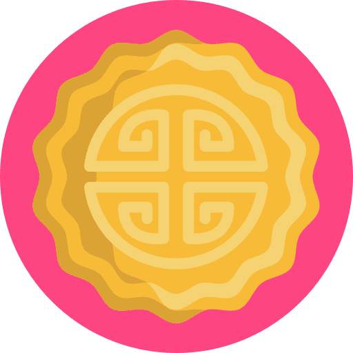 Moon cake chinese food traditional asian icon