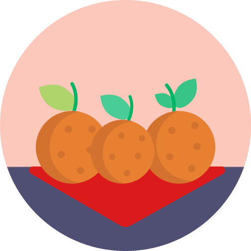 Orange orange gift celebration icon