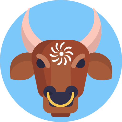 Cow cultures chinese animals icon