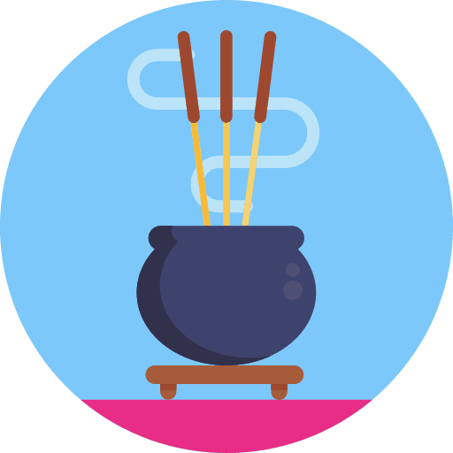 Incense burner incenses sticks traditional cultures icon