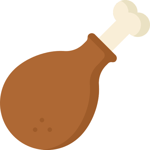 Chicken allergen chicken junk food icon