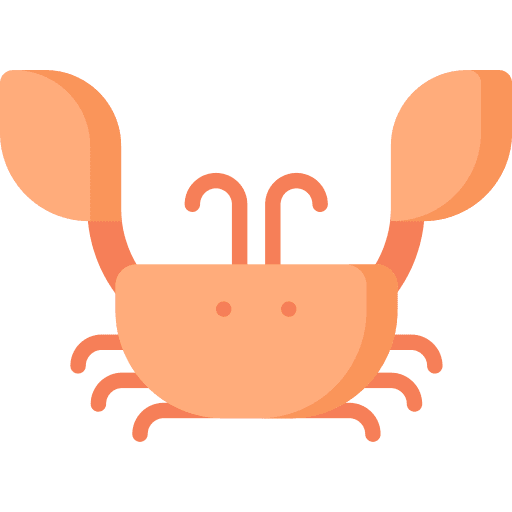 Crab food allergen animals icon