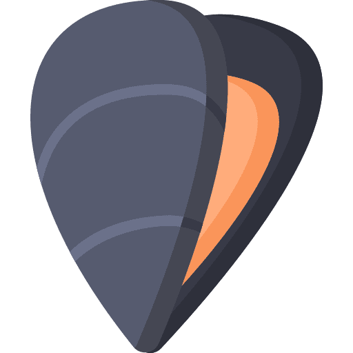 Mussel allergen food sea life icon