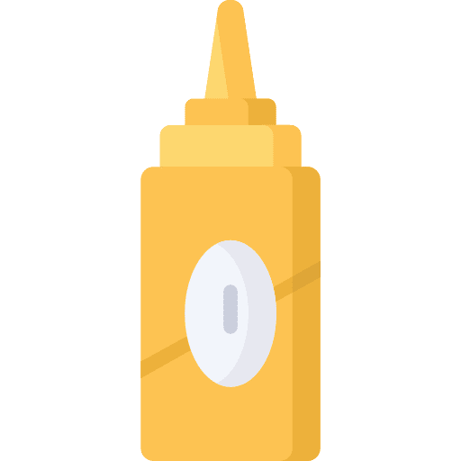 Mustard spicy allergen junk food icon