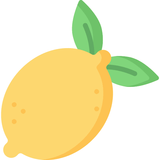 Lemon vegan vegetarian fruit icon